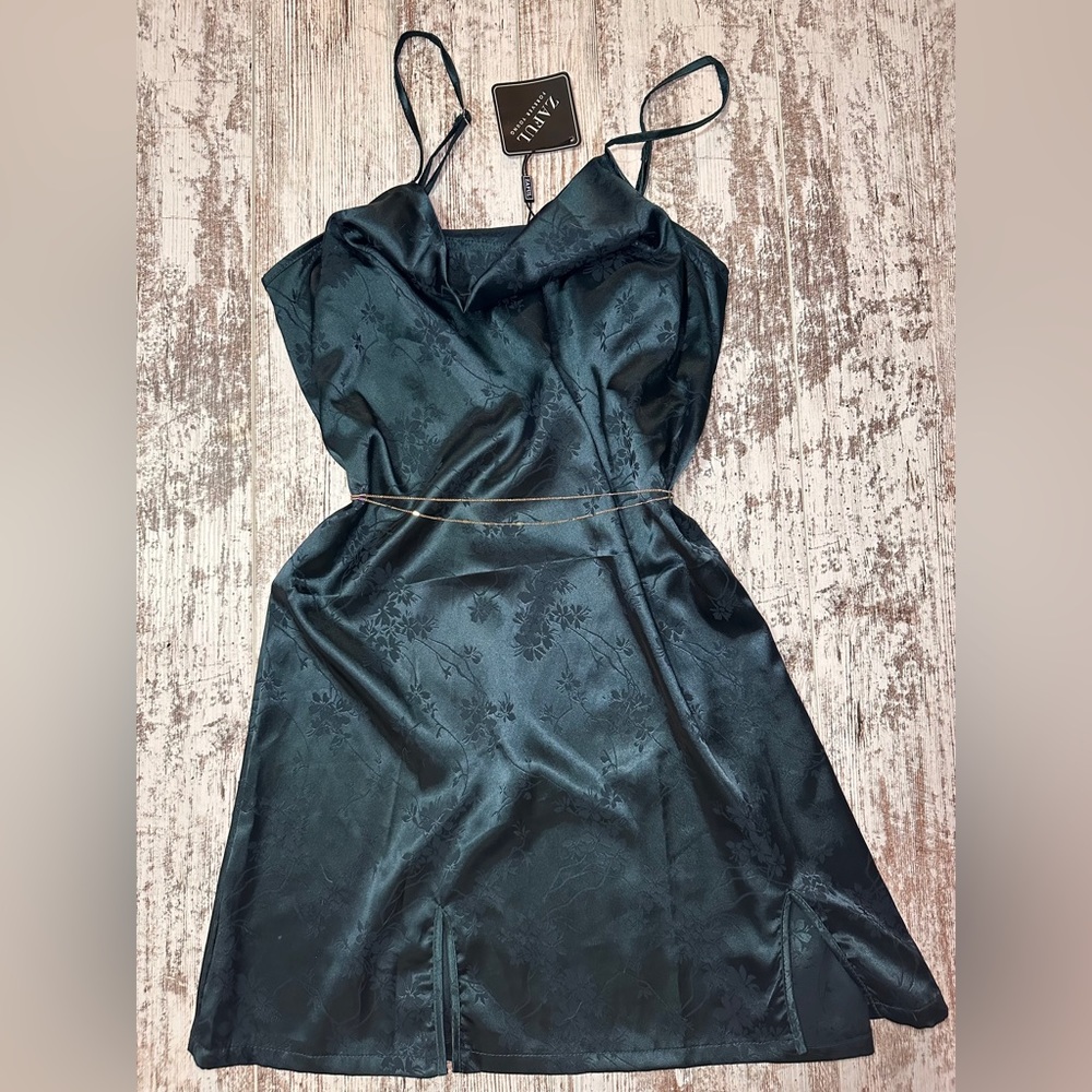 Satin Floral Dress